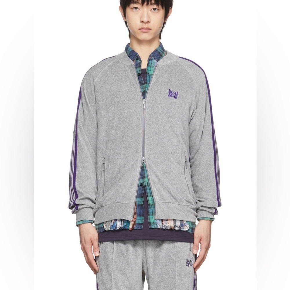 NEEDLES UNISEX GREY TRACK JACKET